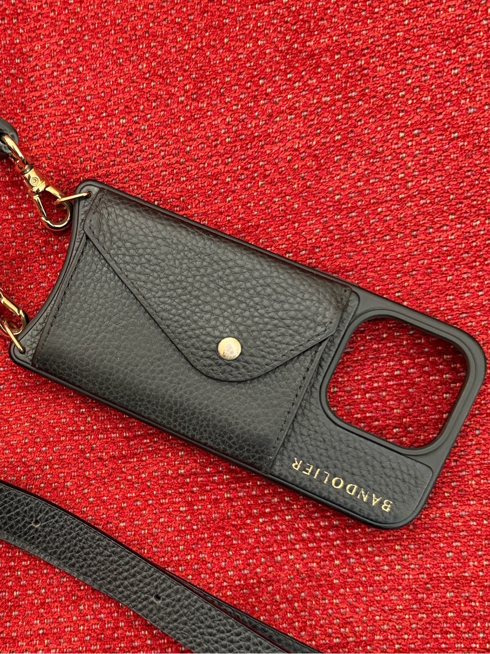 Bandolier Hailey Black Leather iPhone 15 Pro CASE ONLY. NO STRAP.⚠️MAKE AN OFFER